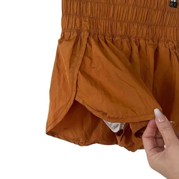 FP Movement Small The Way Home Shorts Bronze Gold High Rise Free People - Picture 5 of 9